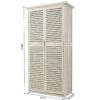 Outsunny Gartenschrank grau Kiefer B/H/L: ca. 46,5x160x87 cm Outsunny Gartenschrank grau Kiefer B/H/L: ca. 46,5x160x87 cm – Bild 2