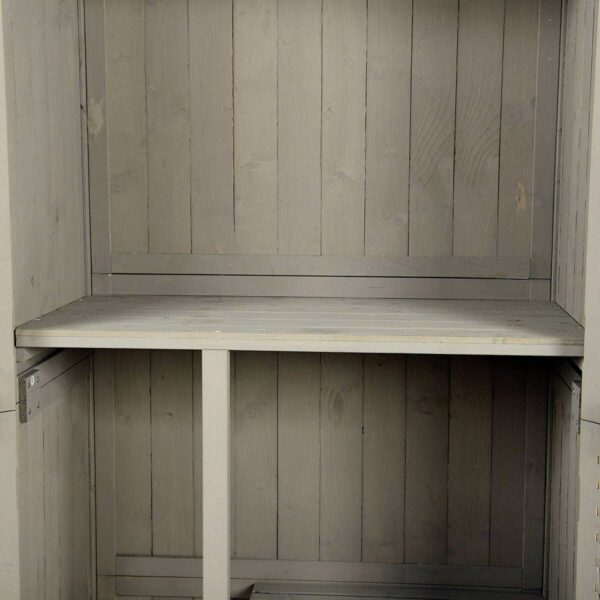Outsunny Gartenschrank grau Kiefer B/H/L: ca. 46,5x160x87 cm Outsunny Gartenschrank grau Kiefer B/H/L: ca. 46,5x160x87 cm – Bild 3
