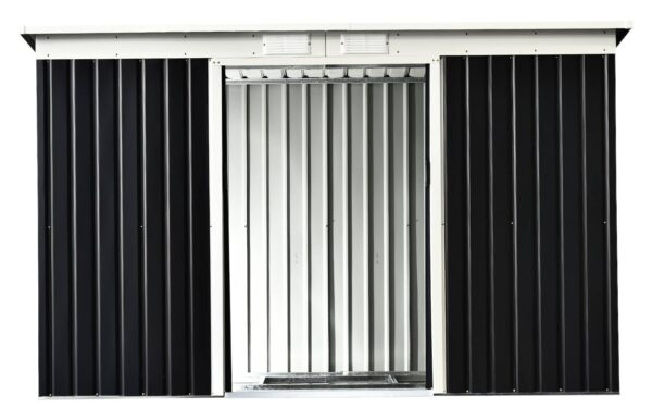 Outsunny Gartenschrank dunkelgrau Stahl B/H/L: ca. 130x173x277 cm Outsunny Gartenschrank dunkelgrau Stahl B/H/L: ca. 130x173x277 cm – Bild 4