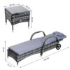 Outsunny Gartenliege grau Metall – Bild 2