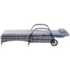 Outsunny Gartenliege grau Metall – Bild 4