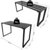 Outsunny Gartengarnitur schwarz Metall – Bild 2
