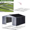 Outsunny Gartenschrank grau Stahl B/H/T: ca. 340x200x382 cm Outsunny Gartenschrank grau Stahl B/H/T: ca. 340x200x382 cm – Bild 4