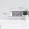 Borte Blumenranke grau B/L: ca. 13x500 cm – Bild 2