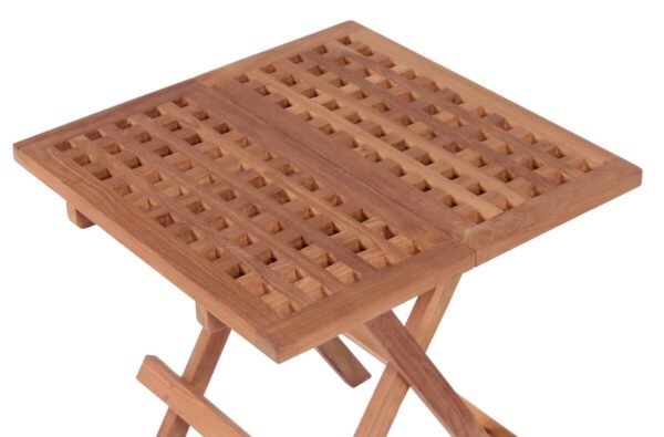 deVries Beistelltisch Woodie natur Teakholz B/H/T: ca. 50x50x50 cm – Bild 3