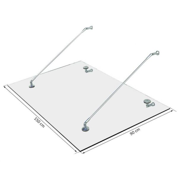 HOMCOM Vordach transparent – Bild 3