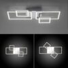 Just Light Deckenleuchte 14030-55 Iven stahlfarbig Kunststoff Eisen Aluminium B/H/L: ca. 34x7x65 cm – Bild 3