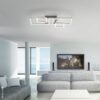 Just Light Deckenleuchte 14030-55 Iven stahlfarbig Kunststoff Eisen Aluminium B/H/L: ca. 34x7x65 cm – Bild 5