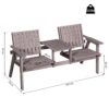 Outsunny Gartenbank grau Holz B/H/T/L: ca. 70x83x70x152 cm – Bild 2