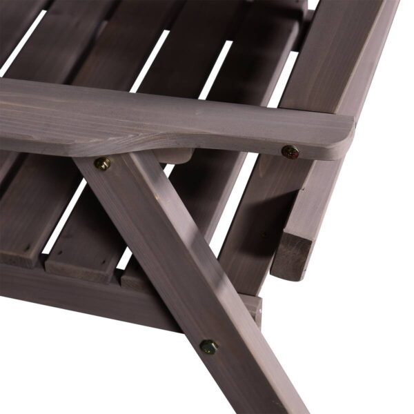 Outsunny Gartenbank grau Holz B/H/T/L: ca. 70x83x70x152 cm – Bild 3