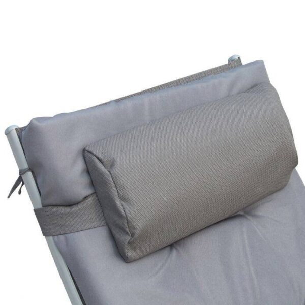 Outsunny Sonnenliege grau Metall B/H/L: ca. 64x101x180 cm – Bild 2