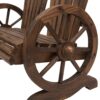 Outsunny Gartenbank dunkelbraun Holz B/H/T: ca. 108x95x66 cm – Bild 3