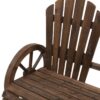 Outsunny Gartenbank dunkelbraun Holz B/H/T: ca. 108x95x66 cm – Bild 5