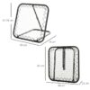 HOMCOM Rebounder schwarz B/H/T: ca. 84x84x11 cm – Bild 2