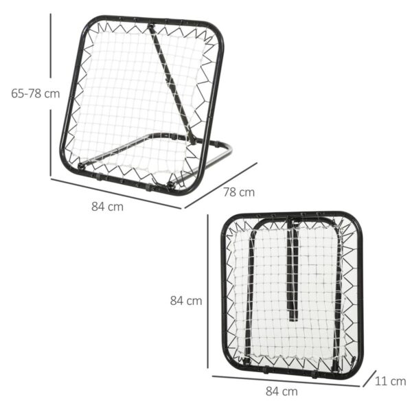 HOMCOM Rebounder schwarz B/H/T: ca. 84x84x11 cm – Bild 2