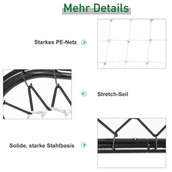 HOMCOM Rebounder schwarz B/H/T: ca. 84x84x11 cm – Bild 3