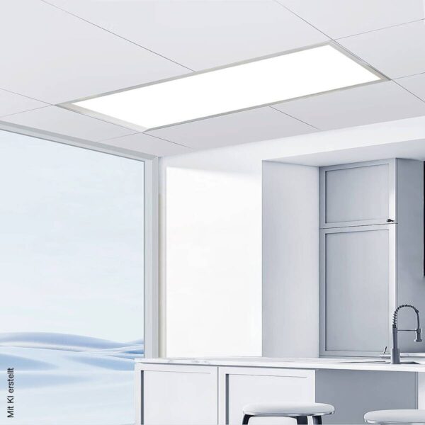 POCOline Deckenpanel Plano weiß silber Kunststoff Aluminium B/H/L: ca. 30x7x120 cm – Bild 4