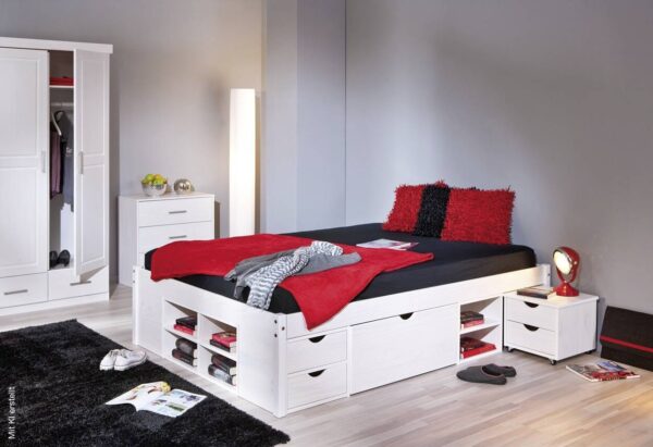 Funktionsbett Till weiß Liegefläche B/L: ca. 140x200 cm – Bild 3