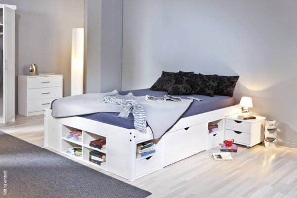 Funktionsbett Till weiß Liegefläche B/L: ca. 140x200 cm – Bild 4