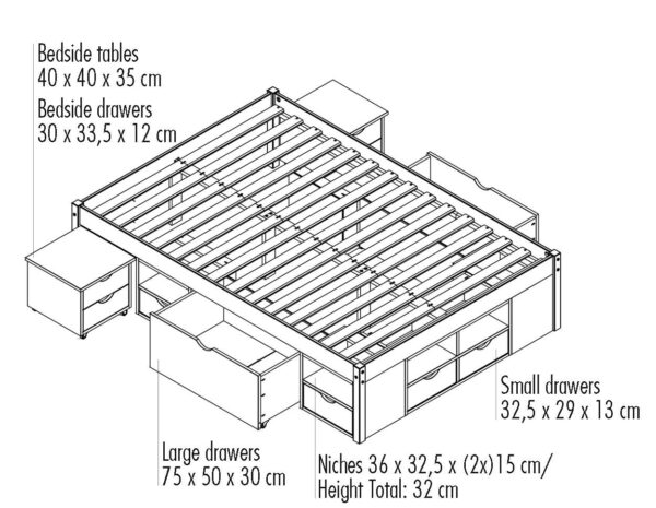 Funktionsbett Till weiß Liegefläche B/L: ca. 140x200 cm – Bild 5
