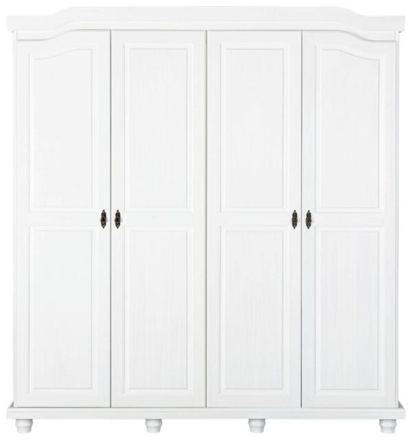 Kleiderschrank Isny weiß B/H/T: ca. 182x198x60 cm – Bild 2