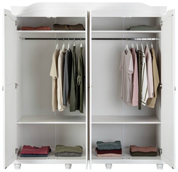 Kleiderschrank Isny weiß B/H/T: ca. 182x198x60 cm – Bild 5