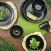 CreaTable Kombiservice Black Matt mattschwarz Steingut – Bild 2
