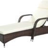 Outsunny Sonnenliege braun Metall B/H/L: ca. 73x103x200 cm – Bild 2