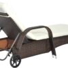 Outsunny Sonnenliege braun Metall B/H/L: ca. 73x103x200 cm – Bild 4
