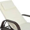 Outsunny Sonnenliege braun Metall B/H/L: ca. 73x103x200 cm – Bild 5