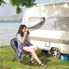 Outsunny Campingstuhl grau Polyester B/H/L: ca. 80x75x80 cm – Bild 4