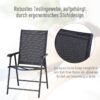 Outsunny Klappsessel grau Metall B/H/T: ca. 58x94x64 cm Outsunny Klappsessel grau Metall B/H/T: ca. 58x94x64 cm – Bild 2