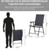 Outsunny Klappsessel grau Metall B/H/T: ca. 58x94x64 cm Outsunny Klappsessel grau Metall B/H/T: ca. 58x94x64 cm – Bild 3
