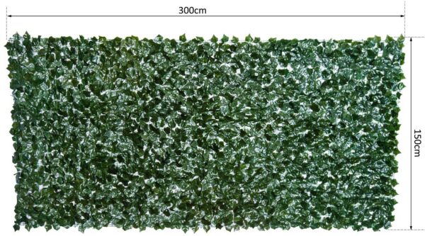 Outsunny Sichtschutzhecke dunkelgrün Stoff H/L: ca. 150x300 cm – Bild 2