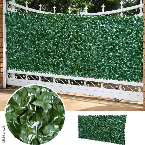 Outsunny Sichtschutzhecke dunkelgrün Stoff H/L: ca. 150x300 cm – Bild 3
