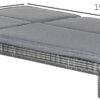 Outsunny Doppelliege grau Metall B/H/L: ca. 120x28x195 cm – Bild 2