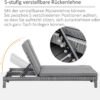 Outsunny Doppelliege grau Metall B/H/L: ca. 120x28x195 cm – Bild 3