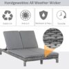 Outsunny Doppelliege grau Metall B/H/L: ca. 120x28x195 cm – Bild 5