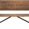 Outsunny Gartenbank dunkelbraun Holz B/H/T: ca. 114x80x58 cm – Bild 2