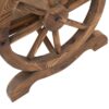 Outsunny Gartenbank dunkelbraun Holz B/H/T: ca. 114x80x58 cm – Bild 3