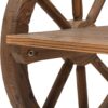 Outsunny Gartenbank dunkelbraun Holz B/H/T: ca. 114x80x58 cm – Bild 4