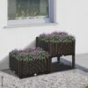 Outsunny Hochbeet dunkelbraun Kunststoff B/H/L: ca. 40x44x40 cm Outsunny Hochbeet dunkelbraun Kunststoff B/H/L: ca. 40x44x40 cm – Bild 5