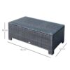 Outsunny Beistelltisch braun Metall B/H/L: ca. 50x39x85 cm – Bild 3