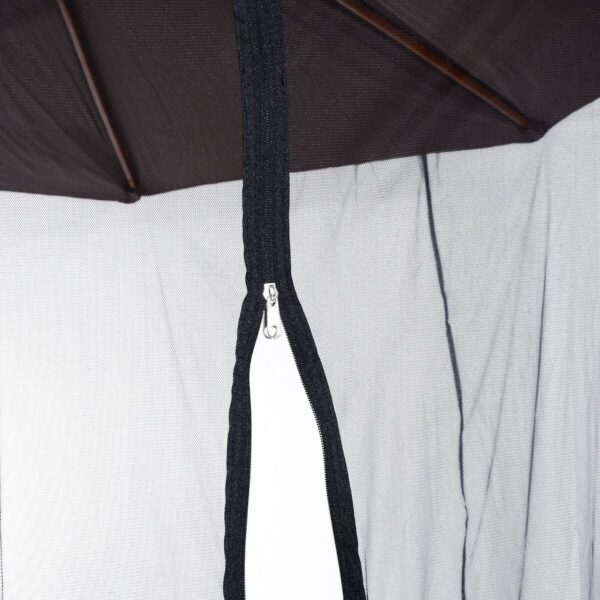Outsunny Moskitonetz für Sonnenschirm schwarz Kunststoff H/D: ca. 230x300 cm – Bild 5