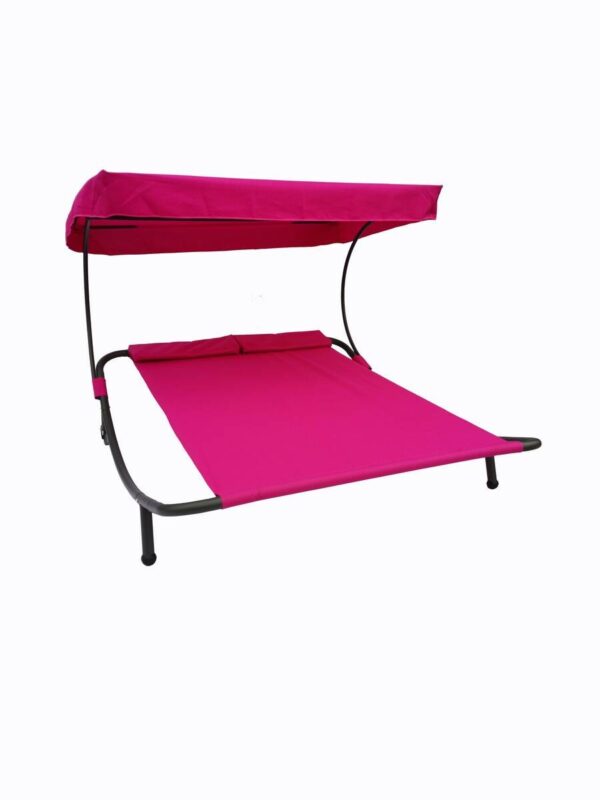 VCM Doppelliege Bindox rot Polyester-Mischgewebe B/H/T: ca. 130x137x200 cm – Bild 4