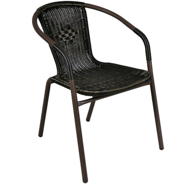 VCM Balkon-Set braun Polyrattan B/H/T: ca. 53x73x60 cm – Bild 4