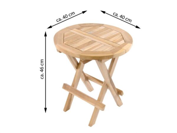 VCM Beistelltisch braun Holz H/D: ca. 46x40 cm VCM Beistelltisch braun Holz H/D: ca. 46x40 cm – Bild 3