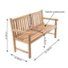 VCM Gartenbank braun Holz B/H/T/L: ca. 60x90x50x150 cm – Bild 3