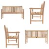 VCM Gartenbank braun Holz B/H/T/L: ca. 60x90x50x150 cm – Bild 4