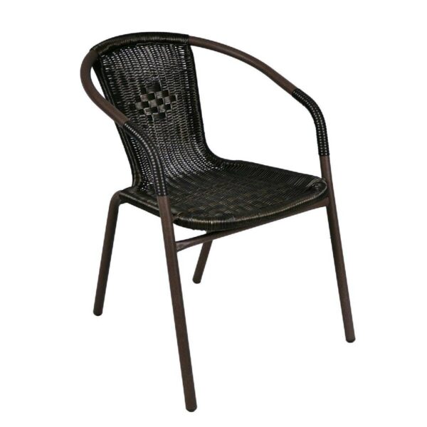 VCM Gartensitzgruppe braun Polyrattan B/H: ca. 53x73 cm – Bild 3